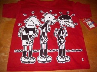   OF A WIMPY KID RED T SHIRT TEE TOP GREG HEFLEY SZ 6 7,8,10 12 OR 14 16