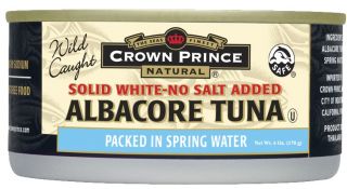 Buy Crown Prince Natural   Solid White Albacore Tuna No Salt Added   6 