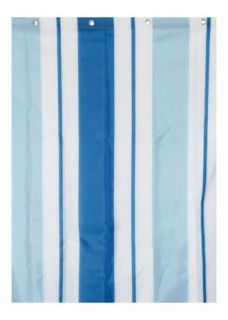 Matalan   Blue Stripe Shower Curtain