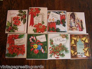 Different 1950s Vintage Christmas Greeting Cards Mint Unused With 