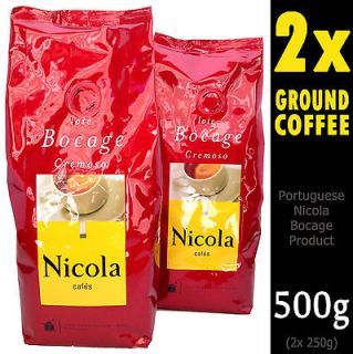 2x Portuguese Ground Coffee lot NICOLA Bocage (2x250g  1.1lb) Café 