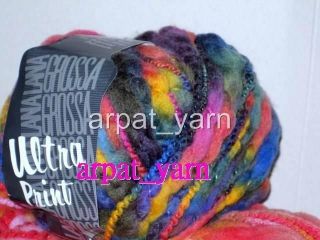 Lana Grossa Ultra Print Bulky Wool knitting yarn Black