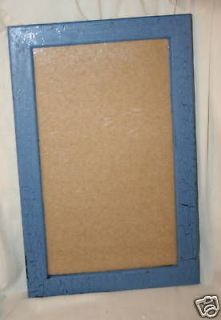 MESSAGE BOARD DRY ERASE BOARD BLUE CRACKLE PAINT FRAME DECORATIVE MADE 