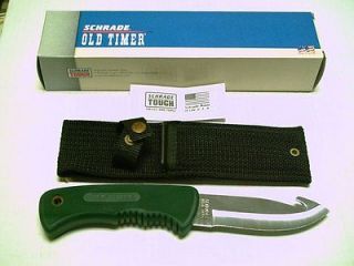Schrade+ Old Timer U.S.A. Gut Hook Knife #1430T w/Nylon Sheath NIB