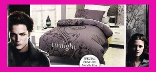 Twilight Grey 5Pce New Moon Double Bedding Set Rug New