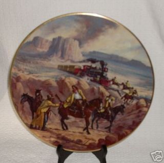 Harland Young THE TRAIN ROBBERS 1982 Collector Plate NIB