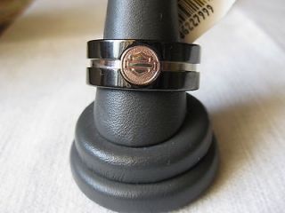 NWT Mens HARLEY DAVIDSON Black TITANIUM RING Size 11.5 Jewelry