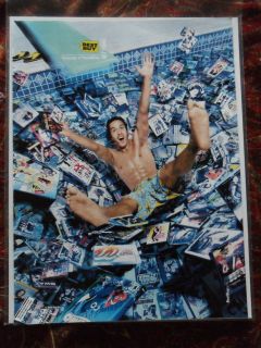 2004 Print Ad BEST BUY STORES ~ Pool of DVDs Swimming