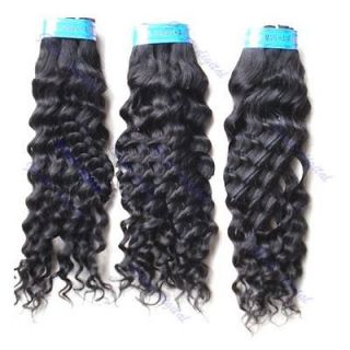 Brazilian Hair Extension Deep Wave Wavy Curly Long Human Remy Hair 12 