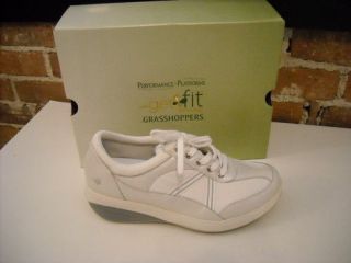 Joy Mangano GetFit White Fitness Sneakers by Grasshoppers