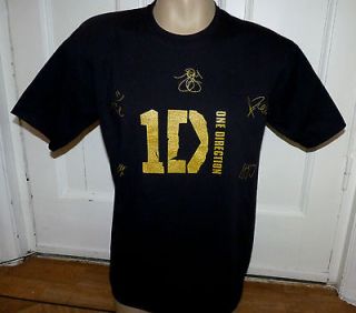 ONE DIRECTION T SHIRT TOP SIZE 14 15 YEARS GOLD SIGNATURES