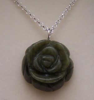 irish connemara marble rose sterling silver necklace location ireland 