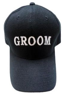 GROOM BLACK WEDDING ADJUSTABLE BASEBALL HAT CAP