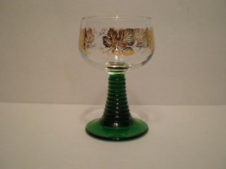 VINTAGE SIPPERSFELD PFALZ ROMER ROEMER GOLD ACCENTED GERMAN WINE GLASS 