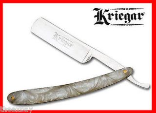 Kriegar PEARL Straight Razor Knife Fixed Blade Folding Shaving Shave 