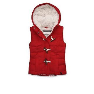 2012 New Womens Abercrombie & Fitch By Hollister Vest Gilet Kaela Red