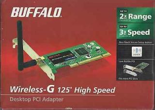 BUFFALO WIRELESS G 125 HIGH SPEED DESKTOP PCI ADAPTER WL12 PCI G54S
