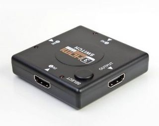 New 3 Port 1080P Video HDMI Switch Switcher Splitter for HDTV DVD PS3