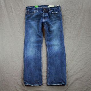 Hollister Mens Boomer Low Rise Slim Boot Jeans Button 32x30 by 