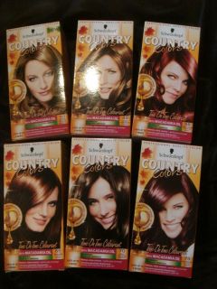 Any 2 SCHWARZKOPF Country Colors HAIR DYE Colours 40 49 58 65 70 75