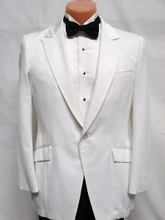 50 XL White Tuxedo Dinner Jacket Costume Theatre Cheap Cruise Tux Coat 
