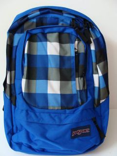 NWT JANSPORT Air Cure Backpack Laptop Book Bag Blue Black School Pack 