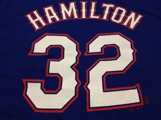 Josh Hamilton Texas Rangers Classic JERSEY TEXTURE T Shirt $27 retail 