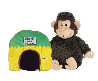 HAPPY NAPPERS 21 Green & Yellow Plush HUT to MONKEY Pillow & Play 