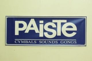 Vintage Paiste ColorSound Cymbals Logo 11 x 29 Mini Banner   Blue