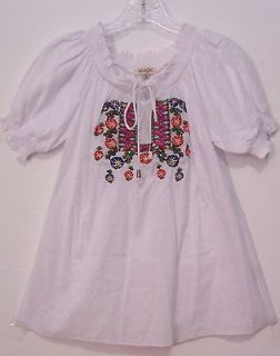 Mexican Blouse Assorted Colors Hippie Peasant Embroidered Top S, M, L 