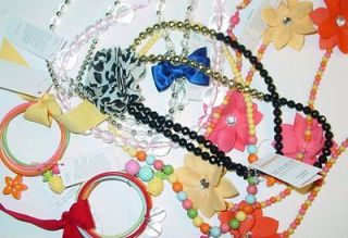 NWT Gymboree Bangle Bracelets Necklaces Charm Flower Bead Jewelry ONE