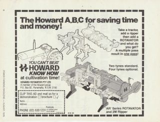 Vintage 1978 HOWARD ROTAVATOR Advertisement
