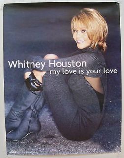 Original 1998 Arista Promo Poster Whitney Houston My Love is Your Love