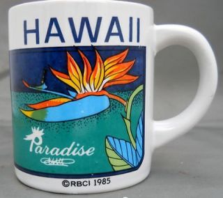HILO HATTIE HAWAII COFFEE MUG 8 0Z. BIRD OF PARADISE PLANT RBCI 1985 
