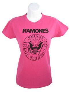 RAMONES PRESIDENTIAL Punk Girls Womens T Shirt PINK