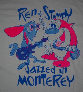 VINTAGE THE REN & STIMPY SHOW OH JOY JAZZED ON MONTEREY T  SHIRT 1990 