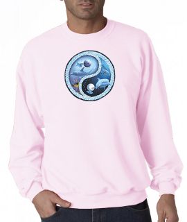 Dolphin Yin Yang Peace Harmony Ocean Crewneck Sweatshirt