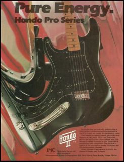 THE 1980 HONDO II PRO SERIES H 1100B GUITAR AD 8X11 FRAMEABLE 