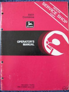 John Deere 6601 Combine (  600000) Operator Manual A8