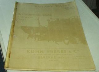 Kuhn Freres & C Model 135R, 140AR & DR Owners Manual