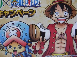 One Piece Straw Hat Pirates Promo Card Luffy & Chopper 7 Eleven Japan 