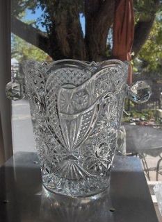   Bohemian Lead Crystal Champagne Bucket Wine Cooler Chiller Hob Star