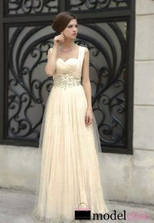   Empire Waist Tulle Evening Prom Bridesmaid Ball Gown Maxi Dress
