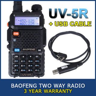 BAOFENG UV 5R Dual Feq UHF/VHF Radio 136 174 / 400 480 + Free USB 