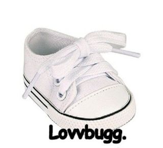 White Tennis Sneakers Doll Shoes for American Girl BEST SELECTION 