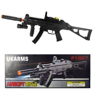 UKArms P1097 Spring Airsoft Assault Rifle w/ Foregrip Flashlight 