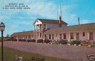   JASPER Evandrew Motel 1950s Vintage Postcard Wood Furniture Industry