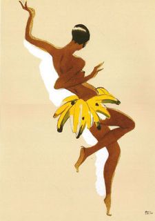   advertising print   JOSEPHINE BAKER Banana Paul Colin   Art Deco