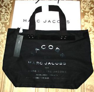 Marc By Marc Jacobs Canvas Tote Zipper Hand Bag purse NWT NEW GUNMETAL 