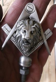 Newly listed masonic hood/fender ornament, lions grip, freemasons 